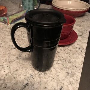 Longaberger black travel mugs